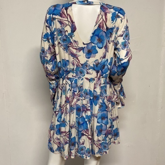 Free People Tegan V-Neck Mini Dress 10 - Picture 4 of 16